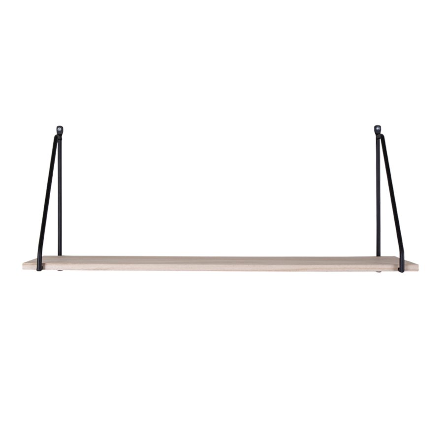 HOUSE NORDIC rektangulr Arnhem vghylde - tr og sort stl (65x27)