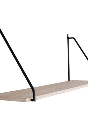 HOUSE NORDIC rektangulr Arnhem vghylde - tr og sort stl (65x27)