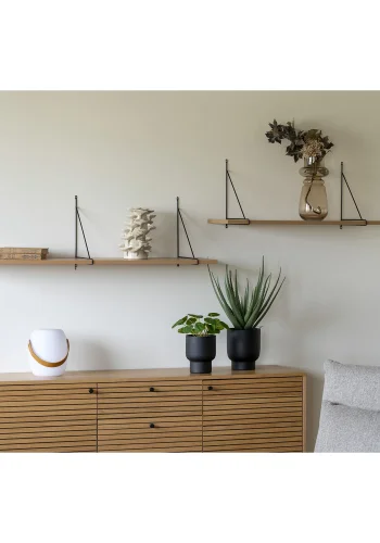 HOUSE NORDIC Chiba vghylde, rektangulr - natur melamin og sort stl (B: 80cm)