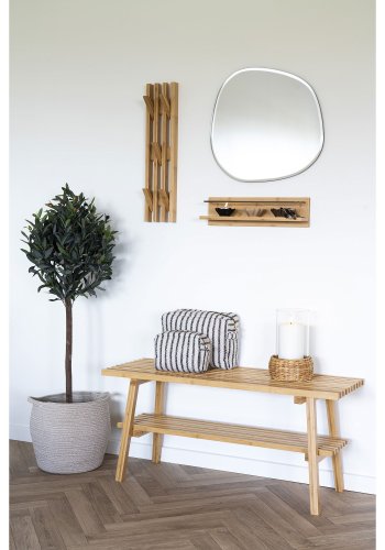 HOUSE NORDIC Ember vghylde, rektangulr - natur bambus og metal (45x10x12)