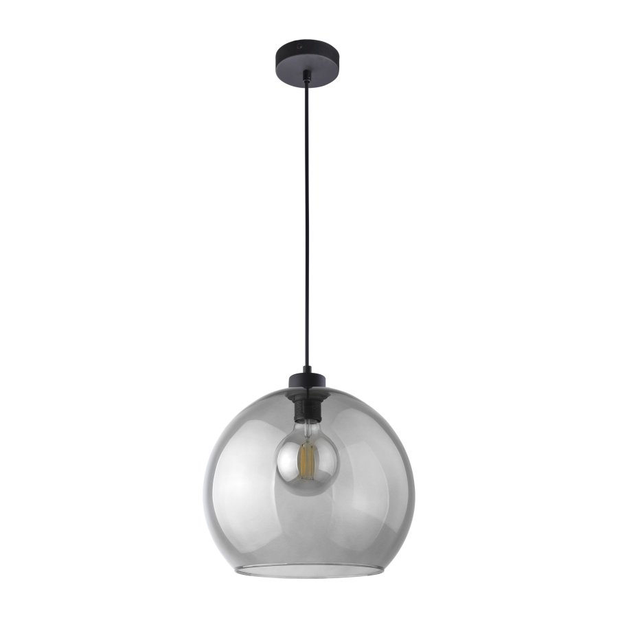TK Cubus loftlampe - grafit glas og sort metal