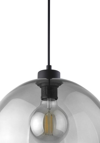 TK Cubus loftlampe - grafit glas og sort metal