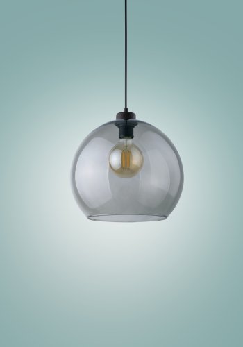 TK Cubus loftlampe - grafit glas og sort metal