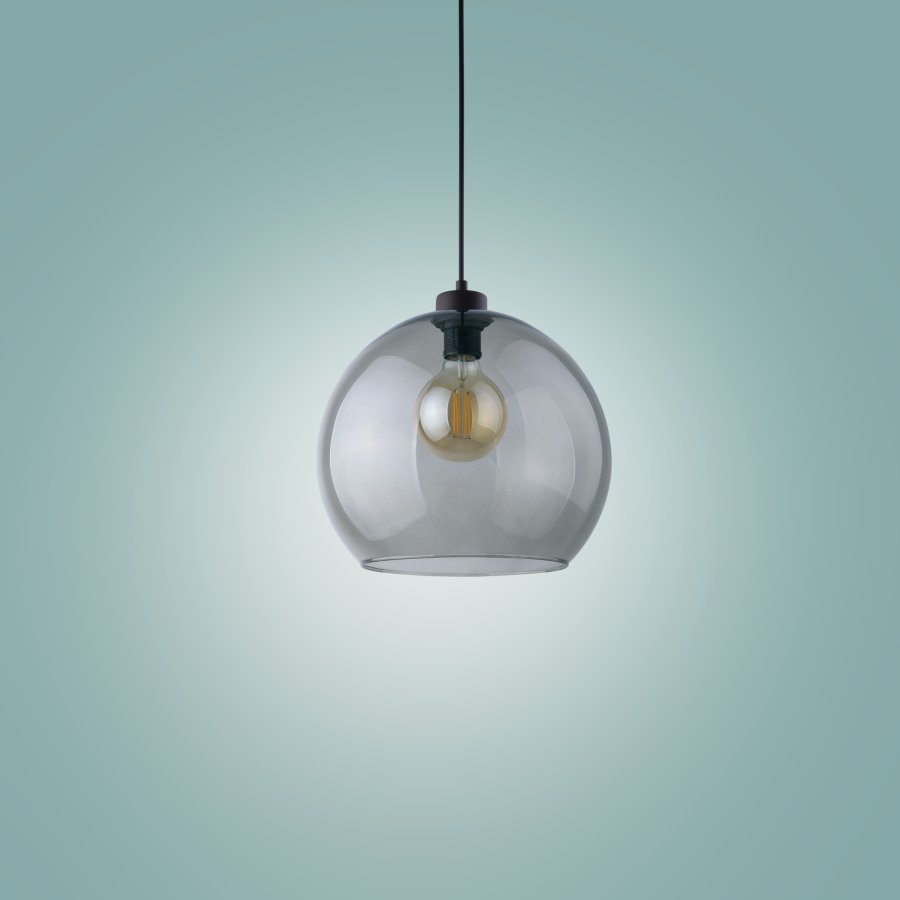 TK Cubus loftlampe - grafit glas og sort metal