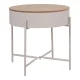 HOUSE NORDIC Sisco hjrnebord, m. opbevaring - beige melamin og lysegr stl (40)