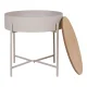 HOUSE NORDIC Sisco hjrnebord, m. opbevaring - beige melamin og lysegr stl (40)