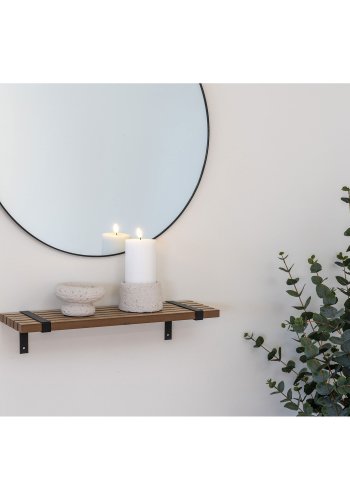 HOUSE NORDIC  Luxor Vghylde - Vghylde, askefiner/metal, natur/sort<br>50x15x10 cm