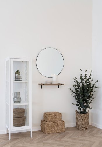 HOUSE NORDIC  Luxor Vghylde - Vghylde, askefiner/metal, natur/sort<br>50x15x10 cm