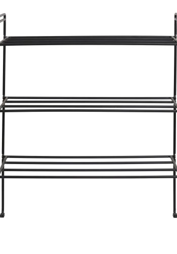 HOUSE NORDIC Swansea skoreol, m. 3 hylder - sort stl (49,5x25x60)