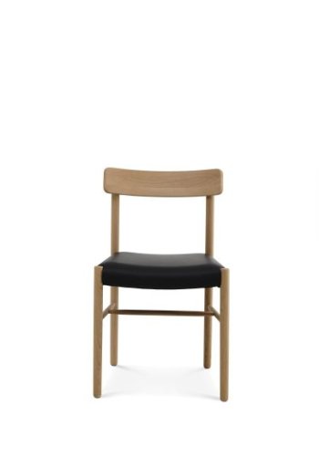 Sydney spisebordsstol - sort lder og natur eg