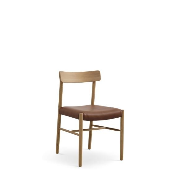 Sydney spisebordsstol - cognac lder og natur eg