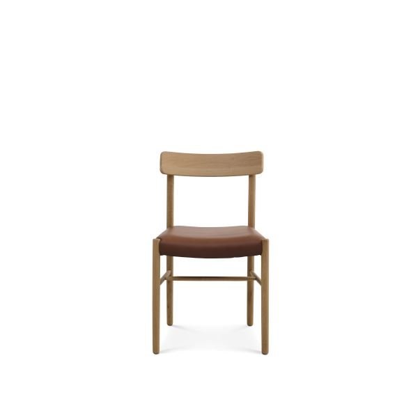 Sydney spisebordsstol - cognac lder og natur eg
