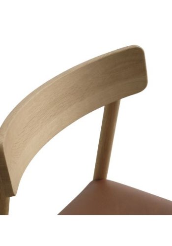 Sydney spisebordsstol - cognac lder og natur eg