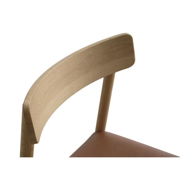 Sydney spisebordsstol - cognac lder og natur eg