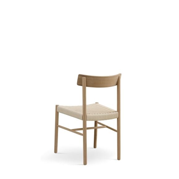 Sydney spisebordsstol - natur rattan flet og natur eg