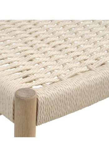 Sydney spisebordsstol - natur rattan flet og natur eg