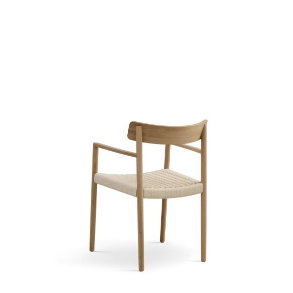 Sydney spisebordsstol, m. armln - natur rattan flet og natur eg