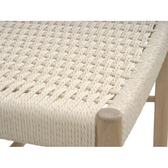 Sydney spisebordsstol, m. armln - natur rattan flet og natur eg