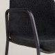 VIND COLLECTION Klädesholmen spisebordsstol, m. armln - sort bouclé stof og sort stl