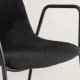 VIND COLLECTION Klädesholmen spisebordsstol, m. armln - sort bouclé stof og sort stl