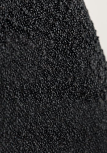 VIND COLLECTION Klädesholmen spisebordsstol, m. armln - sort bouclé stof og sort stl