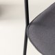 VIND COLLECTION Klädesholmen spisebordsstol, m. armln - mrkegr bouclé stof og sort stl