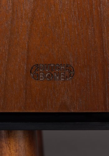 DUTCHBONE Juju sknk, Hj, m. 3 lge og 3 hylder - brun valnddefinér/asketr og sort finér