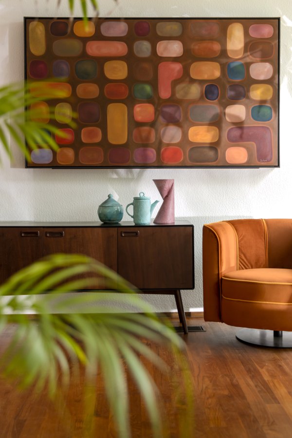 DUTCHBONE Juju sknk, Hj, m. 3 lge og 3 hylder - brun valnddefinér/asketr og sort finér