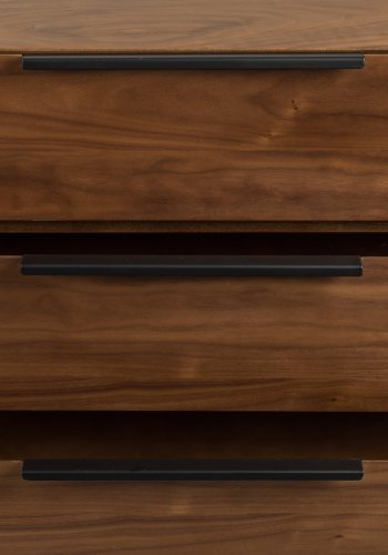 ZUIVER Travis sknk, m. 2 lger og 3 skuffer - brun valnddefinér og stl