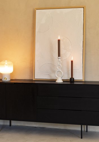 ZUIVER Travis sknk, m. 2 lger og 3 skuffer - sort egefinér og stl