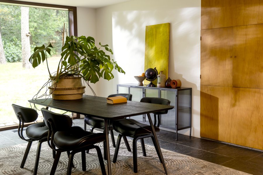 DUTCHBONE Boli sknk, Lav, m. 4 lger og 2 hylder - glas og sort strygejern