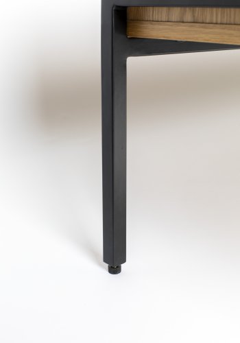 ZUIVER Hardy sknk, m. 2 mesh skydelger - natur finér og jern