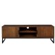 DUTCHBONE Saroo TV-bord, m. 2 lger og 1 hylde - brun mangotr og stl (140x40)
