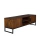 DUTCHBONE Saroo TV-bord, m. 2 lger og 1 hylde - brun mangotr og stl (140x40)
