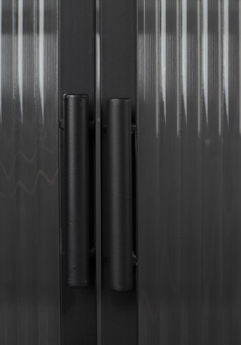 DUTCHBONE Boli sknk, hj, m. 4 lger og 2 hylder - glas og sort strygejern