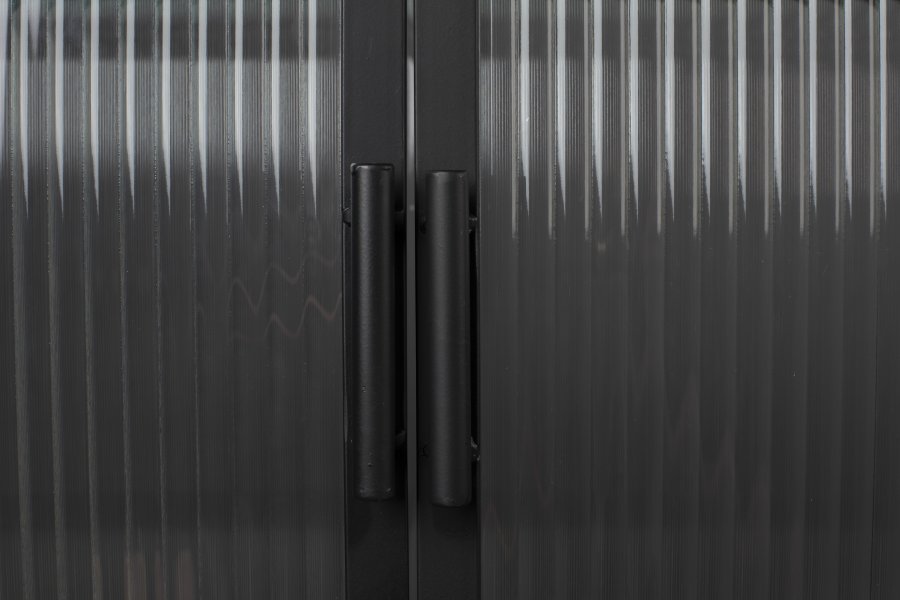 DUTCHBONE Boli sknk, hj, m. 4 lger og 2 hylder - glas og sort strygejern