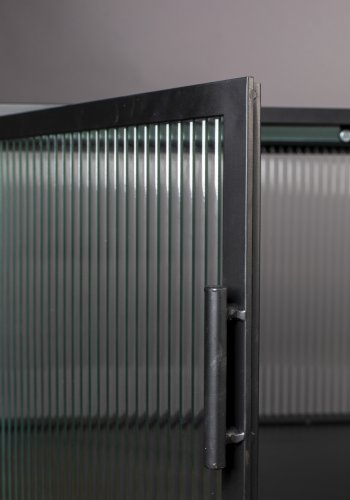 DUTCHBONE Boli sknk, hj, m. 4 lger og 2 hylder - glas og sort strygejern