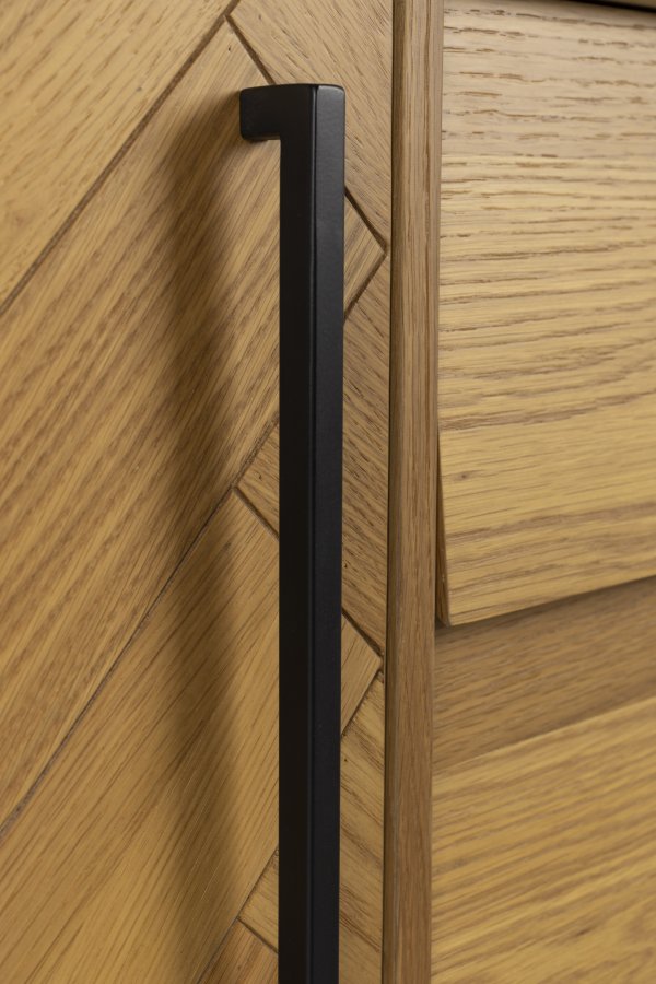 DUTCHBONE Klasse sknk, Hj, m. 2 lger og 3 skuffer - natur sildeben egetr og sort stl