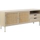  White Label Living  WHITE LABEL LIVING Amaya sknk, m. 2 lger og 2 skuffer - rattan og beige MDst