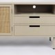  White Label Living  WHITE LABEL LIVING Amaya sknk, m. 2 lger og 2 skuffer - rattan og beige MDst