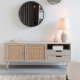 White Label Living  WHITE LABEL LIVING Amaya sknk, m. 2 lger og 2 skuffer - rattan og beige MDst