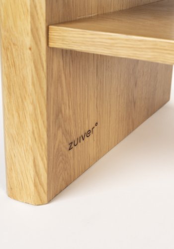 ZUIVER Brave sknk, m. hylder - brun egetrsfinér