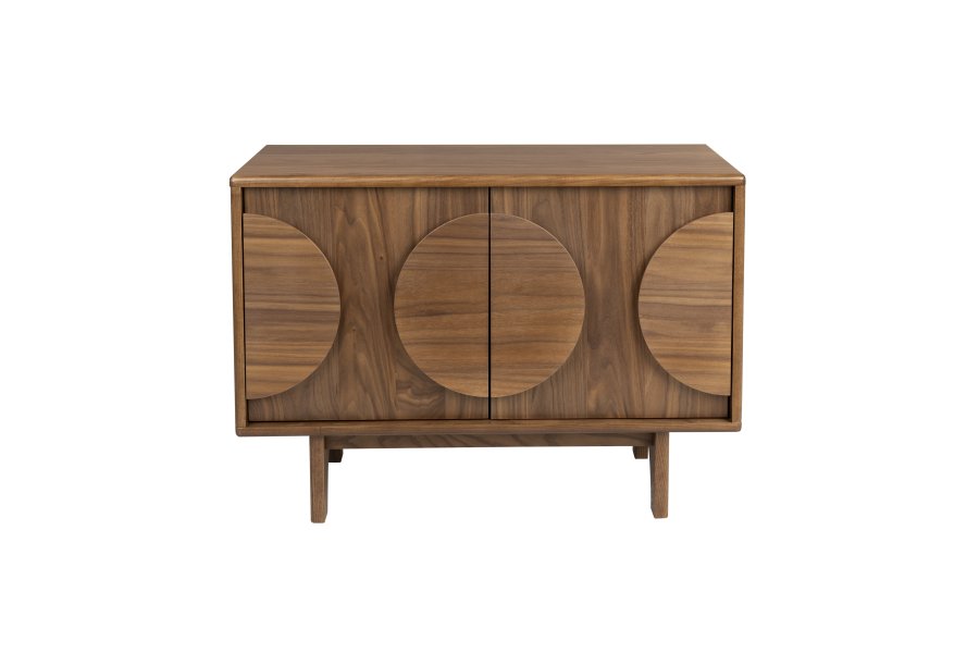 ZUIVER Groove sknk, m. 2 lger - brun valnddefinér og asketr