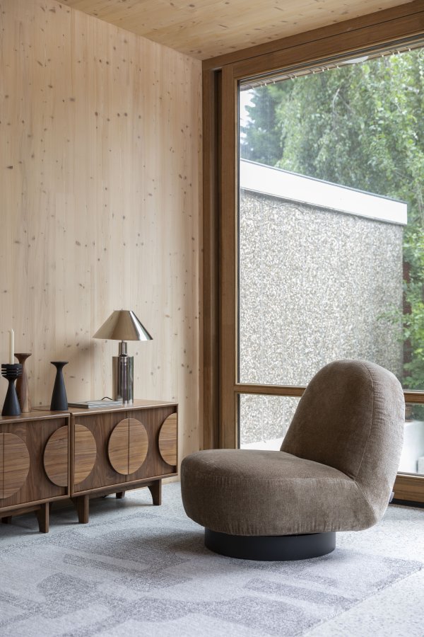 ZUIVER Groove sknk, m. 2 lger - brun valnddefinér og asketr