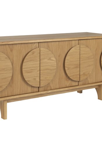 ZUIVER Groove sknk, m. 3 lger - natur egetrsfinér