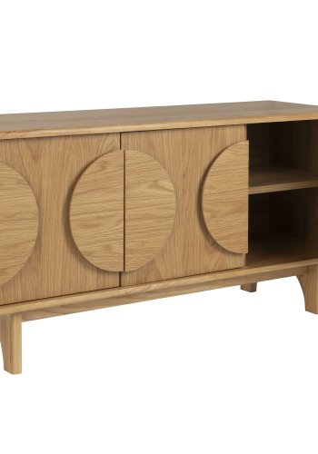 ZUIVER Groove sknk, m. 3 lger - natur egetrsfinér