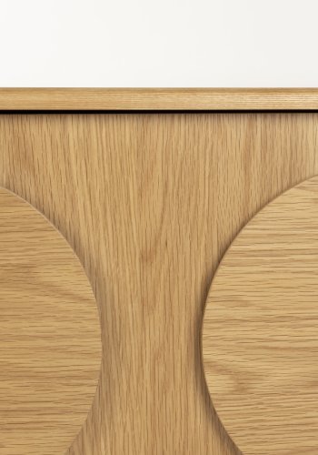 ZUIVER Groove sknk, m. 2 lger - natur egetrsfinér