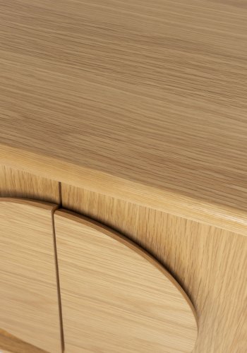 ZUIVER Groove sknk, m. 2 lger - natur egetrsfinér