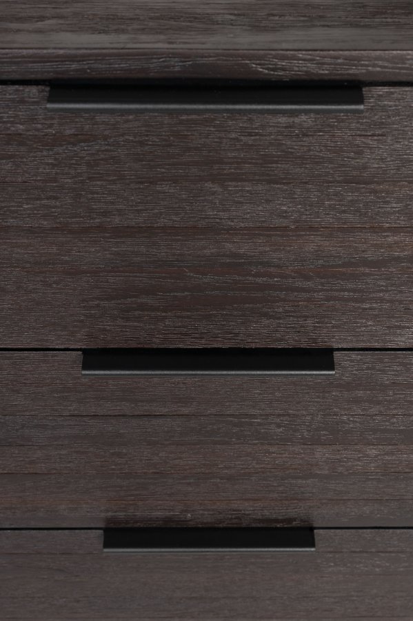 WHITE LABEL LIVING Webster sknk Hj, m. 2 lger og 3 skuffer - brun genbrugsteak og jern