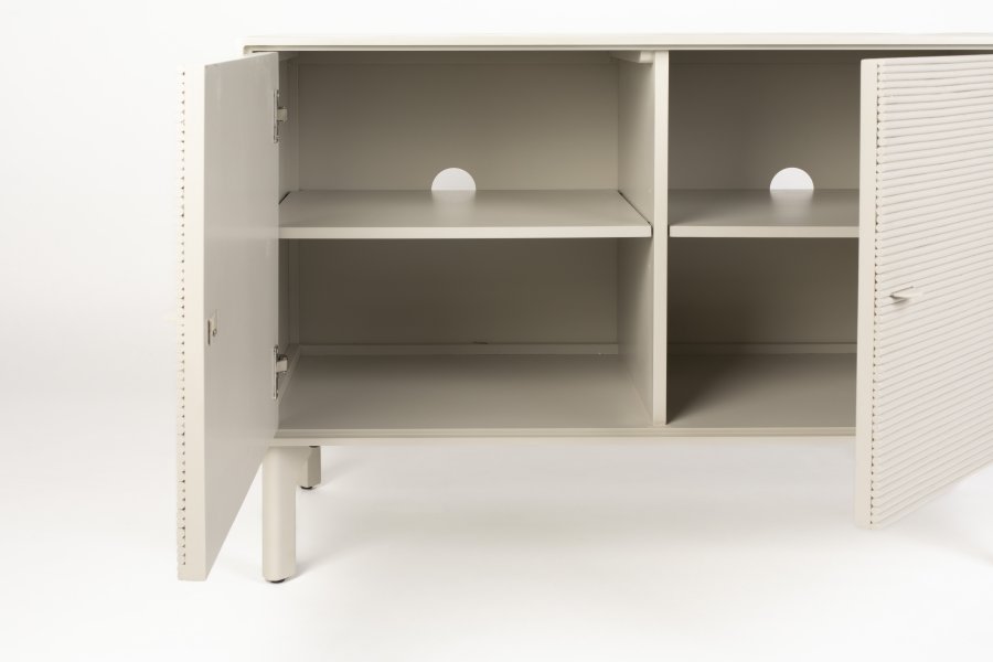 ZUIVER Morning sknk, m. 2 lger og 2 hylder - gr rattan/MDF/akacietr